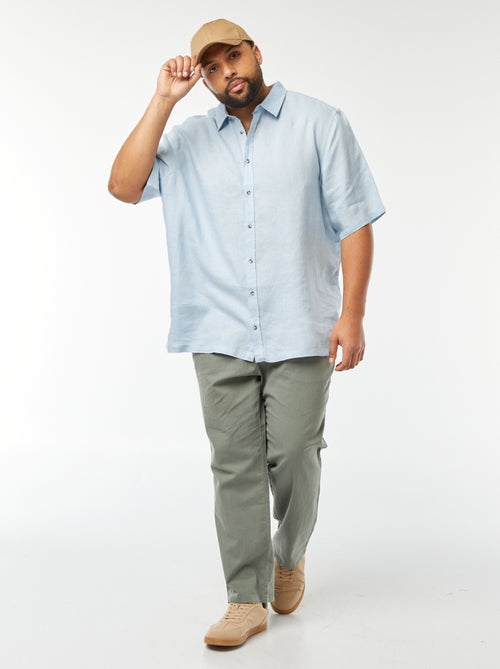 Camicia a maniche corte in lino - Kiabi