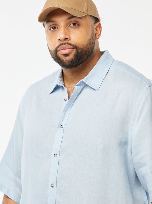 Camicia a maniche corte in lino - Kiabi