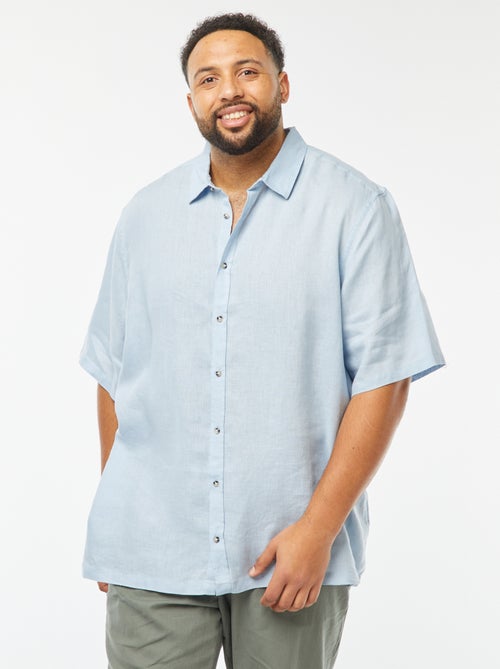 Camicia a maniche corte in lino - Kiabi
