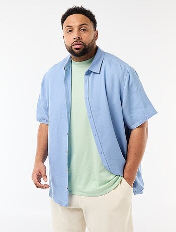 Camicia a maniche corte in lino