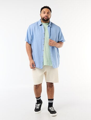 Camicia a maniche corte in lino