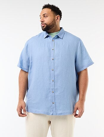 Camicia a maniche corte in lino