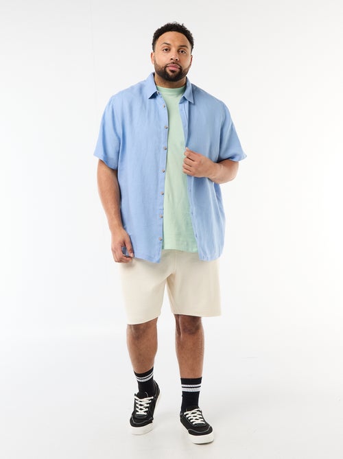 Camicia a maniche corte in lino - Kiabi