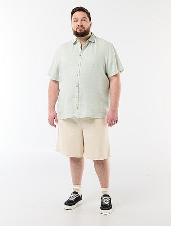 Camicia a maniche corte in lino
