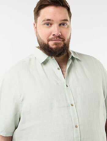 Camicia a maniche corte in lino