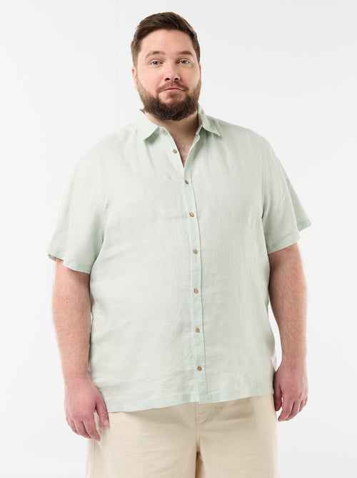 Camicia a maniche corte in lino - Kiabi
