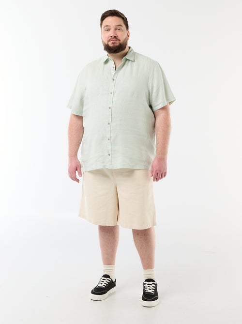 Camicia a maniche corte in lino - Kiabi