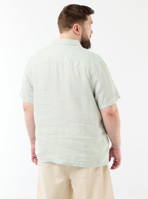 Camicia a maniche corte in lino - Kiabi