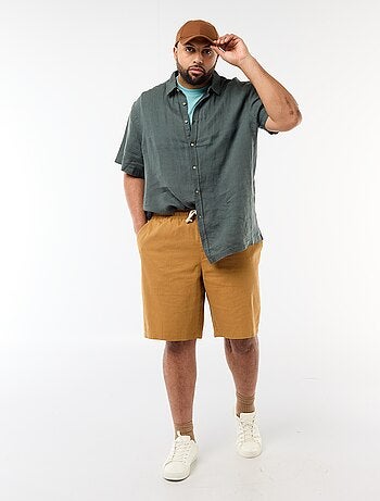 Camicia a maniche corte in lino