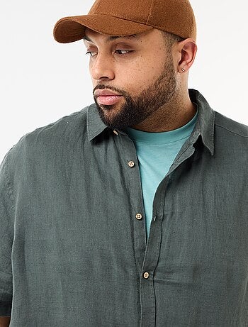 Camicia a maniche corte in lino