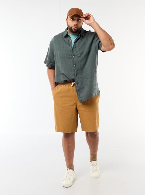 Camicia a maniche corte in lino - Kiabi