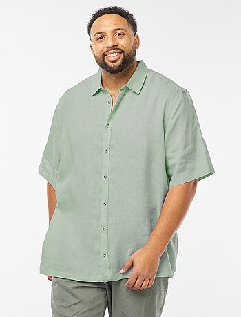 Camicia a maniche corte in lino