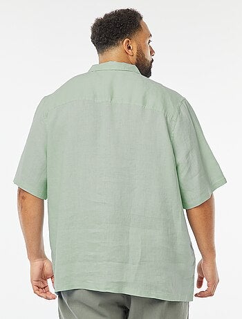 Camicia a maniche corte in lino
