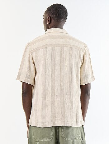 Camicia a maniche corte in maglia all'uncinetto