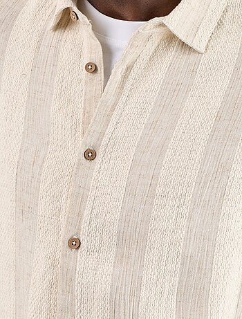 Camicia a maniche corte in maglia all'uncinetto