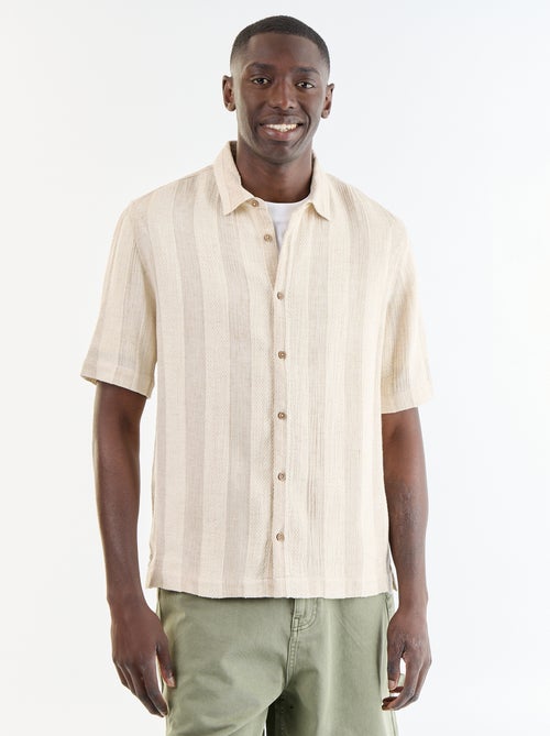 Camicia a maniche corte in maglia all'uncinetto - Kiabi