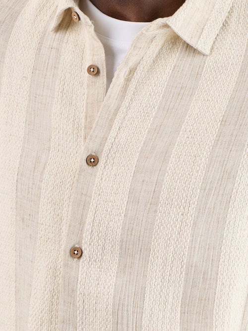 Camicia a maniche corte in maglia all'uncinetto - Kiabi