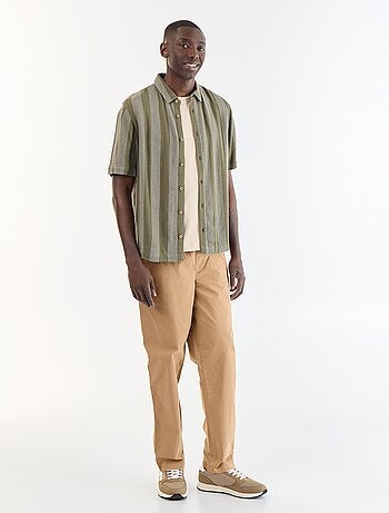 Camicia a maniche corte in maglia all'uncinetto