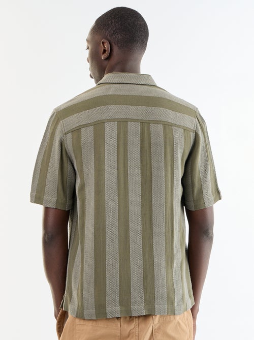 Camicia a maniche corte in maglia all'uncinetto - Kiabi
