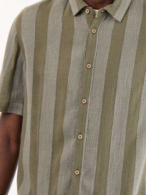 Camicia a maniche corte in maglia all'uncinetto - Kiabi