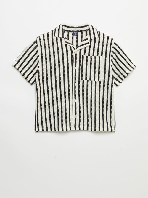 Camicia a maniche corte in maglia all'uncinetto - Kiabi