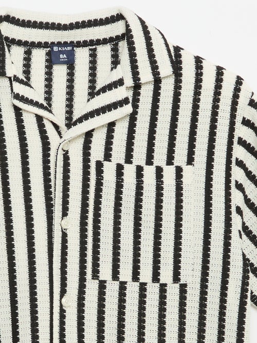 Camicia a maniche corte in maglia all'uncinetto - Kiabi