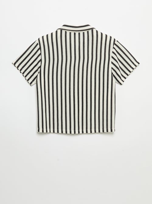 Camicia a maniche corte in maglia all'uncinetto - Kiabi