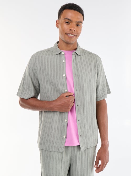 Camicia a maniche corte in maglia all'uncinetto - Kiabi