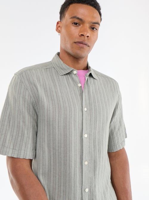 Camicia a maniche corte in maglia all'uncinetto - Kiabi