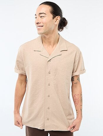 Camicia a maniche corte in maglia