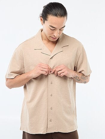 Camicia a maniche corte in maglia