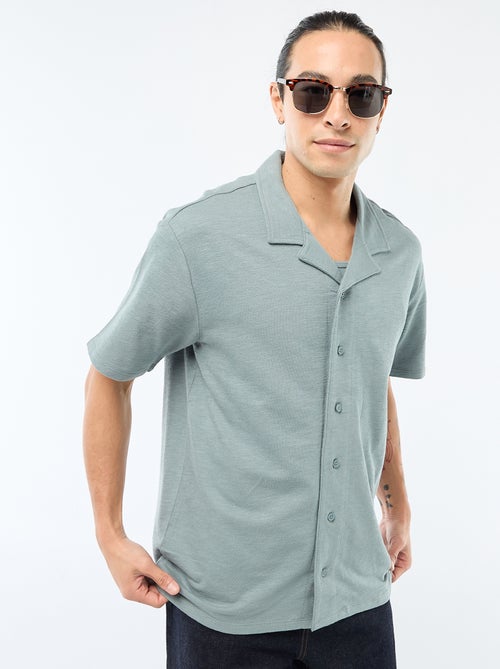 Camicia a maniche corte in maglia - Kiabi