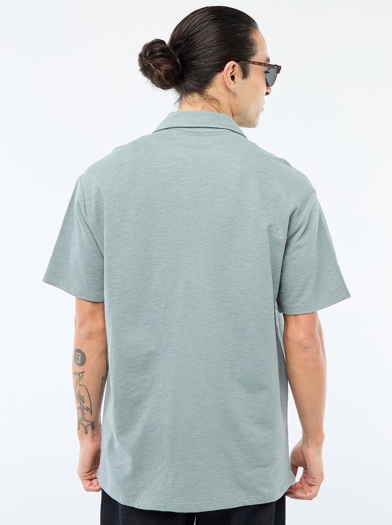Camicia a maniche corte in maglia Blu - Kiabi