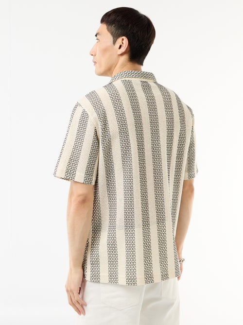 Camicia a maniche corte in maglia crochet - Kiabi