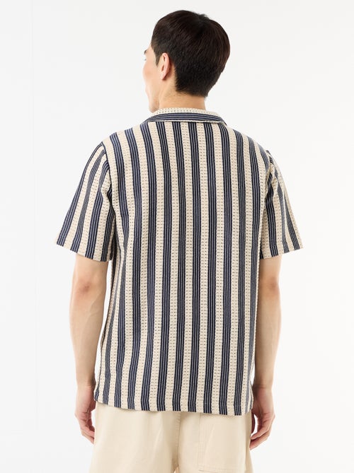 Camicia a maniche corte in maglia crochet - Kiabi