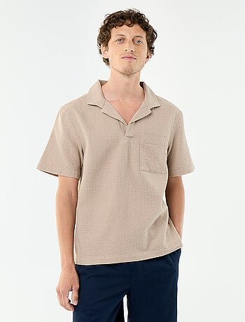 Camicia a maniche corte in maglia fantasia