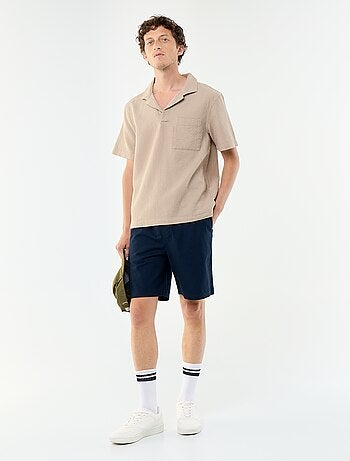Camicia a maniche corte in maglia fantasia