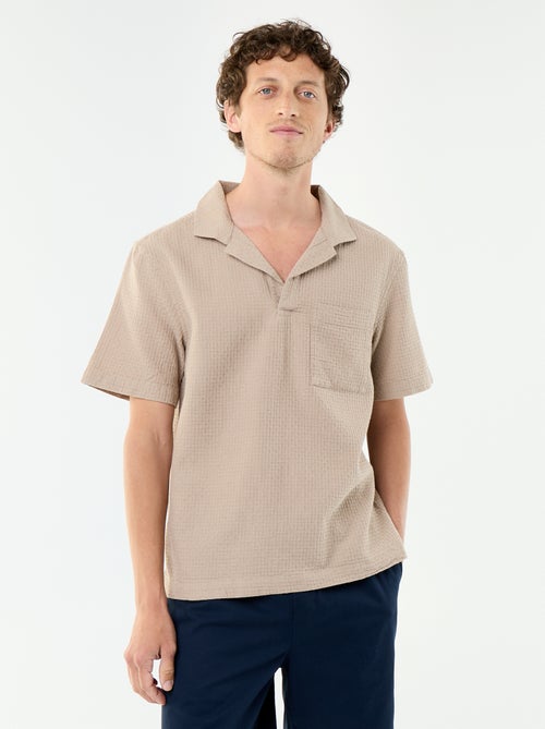Camicia a maniche corte in maglia fantasia - Kiabi