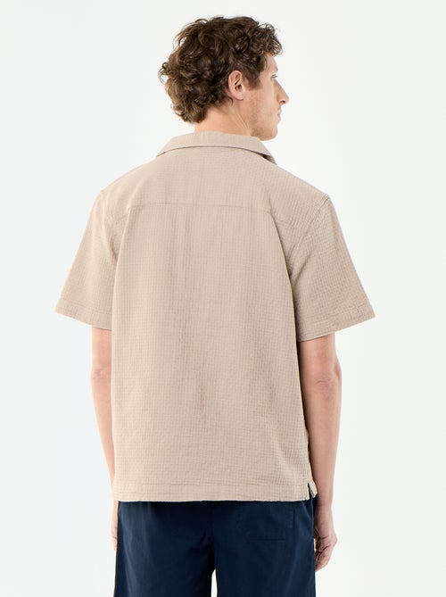 Camicia a maniche corte in maglia fantasia - Kiabi
