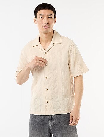 Camicia a maniche corte in maglia fantasia