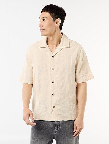 Camicia a maniche corte in maglia fantasia