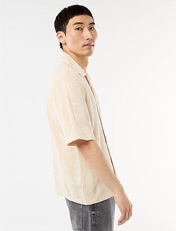 Camicia a maniche corte in maglia fantasia