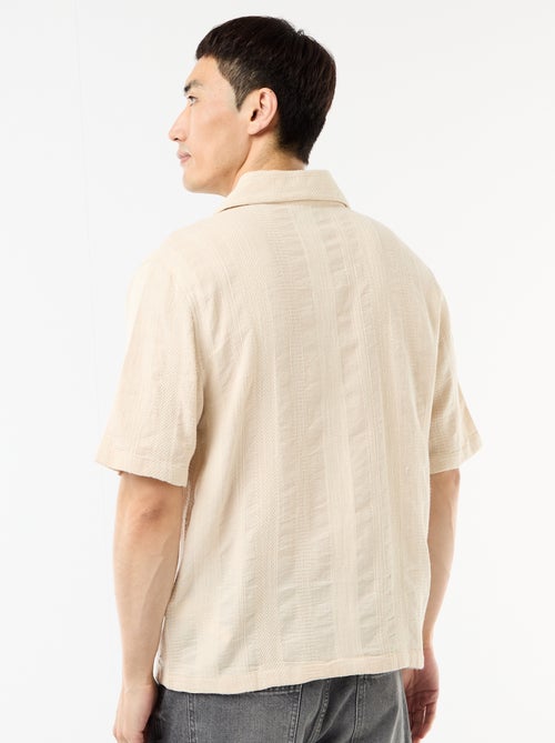 Camicia a maniche corte in maglia fantasia - Kiabi