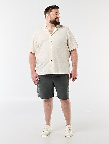 Camicia a maniche corte in maglia fantasia