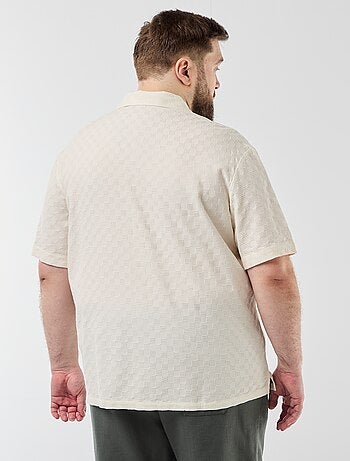 Camicia a maniche corte in maglia fantasia