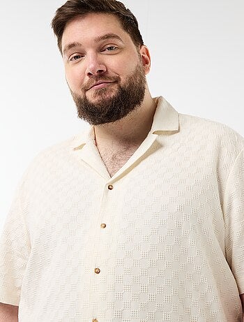 Camicia a maniche corte in maglia fantasia