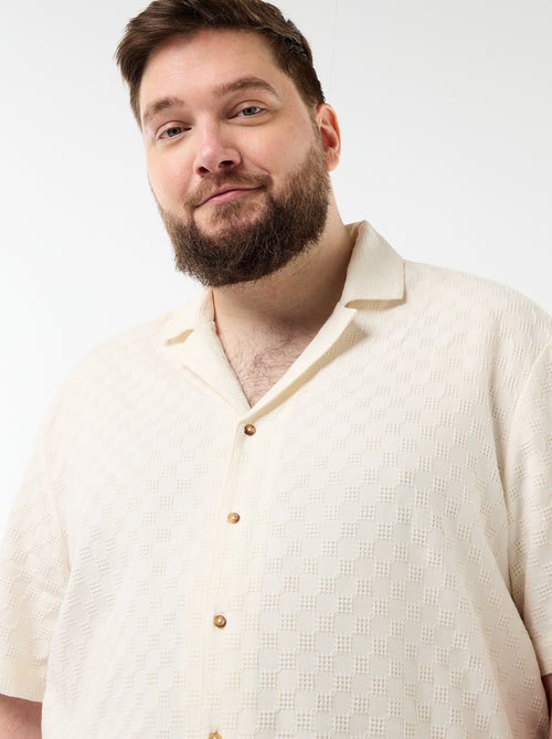 Camicia a maniche corte in maglia fantasia - Kiabi