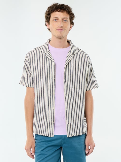 Camicia a maniche corte in maglia fantasia - Kiabi