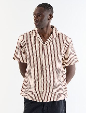 Camicia a maniche corte in maglia fantasia