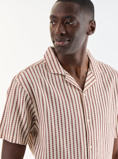 Camicia a maniche corte in maglia fantasia - Kiabi